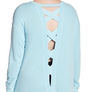 NEW Z by Zella 1X Plus Blue Pullover Sweatshirt
